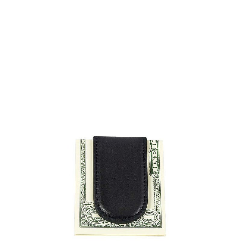 Bosca Nappa Vitello Collection-Magnetic Money Clip, Black Leather - Image 1
